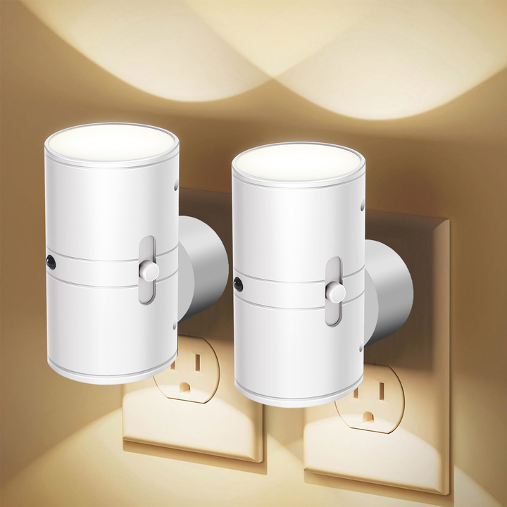Dimmbares LED-Nachtlicht mit Drehregler – Warmweiß für Steckdose