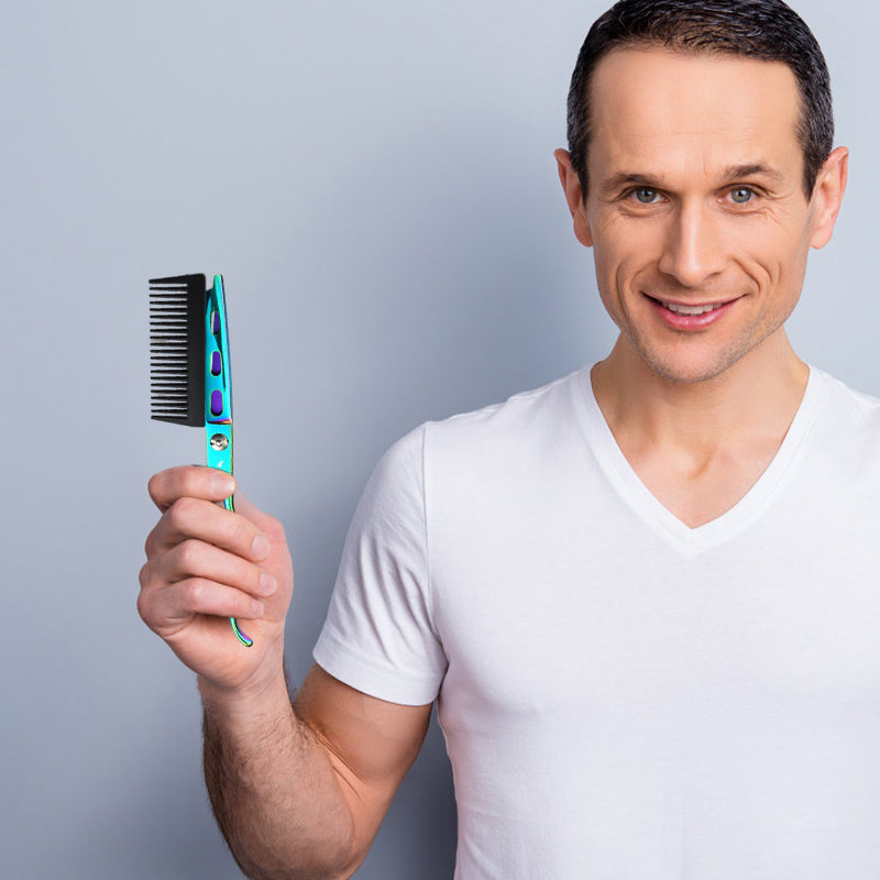 Professionelle Haarschere mit japanischem Kohlenstoffstahl – ergonomisch & präzi