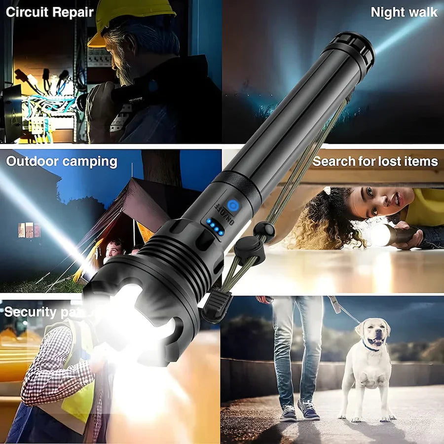 LED Taschenlampe 7000 Lumen - Wasserfest für Camping & Outdoor