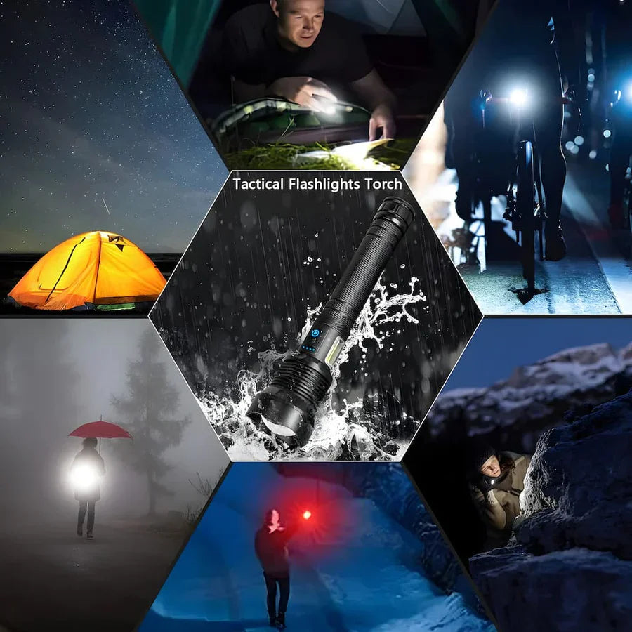 LED Taschenlampe 7000 Lumen - Wasserfest für Camping & Outdoor