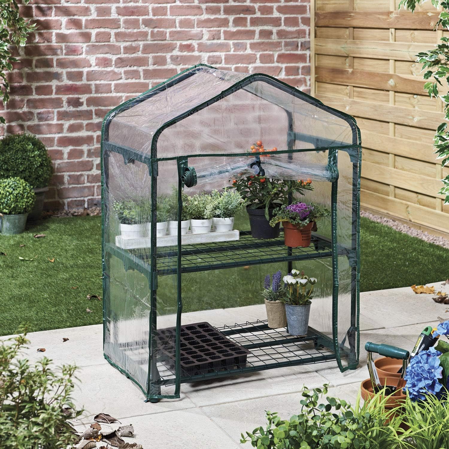 Transparente Pflanzenabdeckung PVC - Wetterschutz mit Reißverschluss