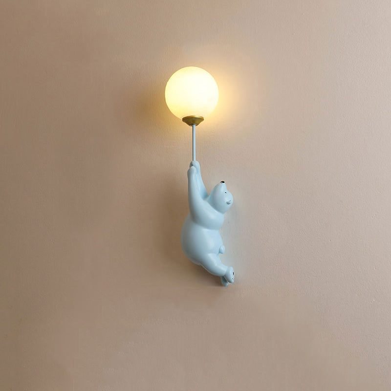 LED Wandlampe Bär mit Ballon – Warmweiße Kinderlampe für Kinderzimmer