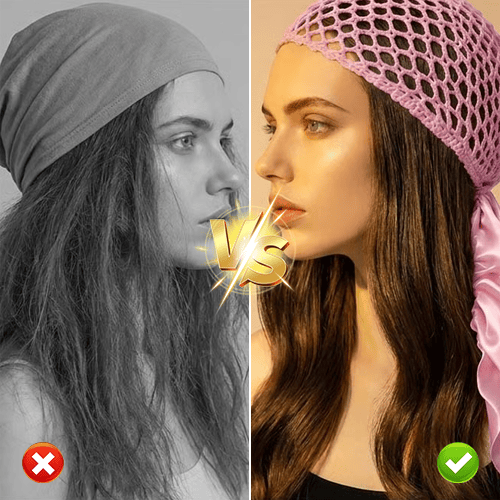 Schlafhaube für lockiges Haar – Frizz-Schutz & Locken über Nacht