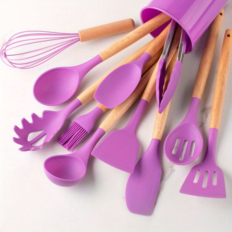 Silikon Küchenutensilien Set 12-teilig – hitzebeständig & BPA-frei