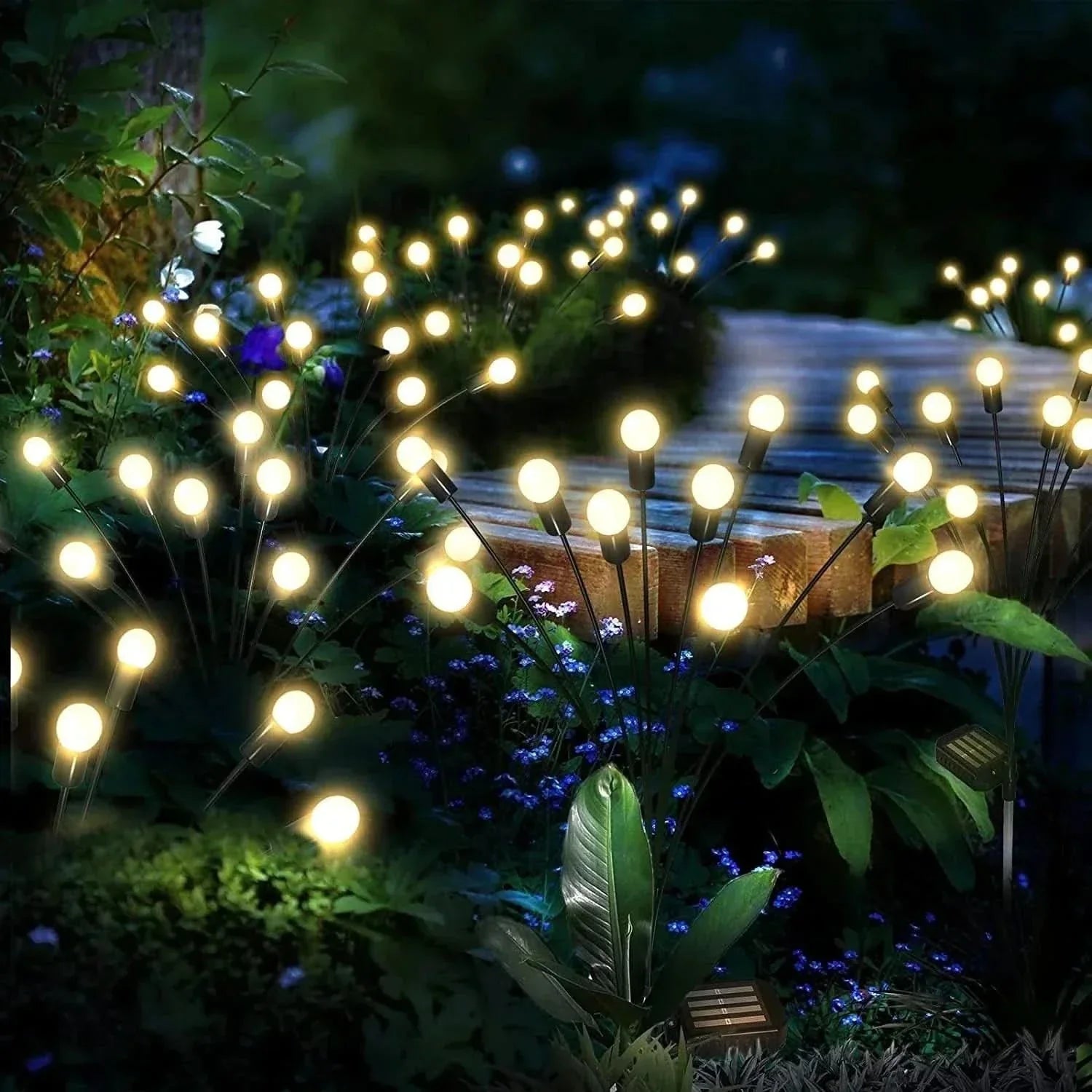Solare LED Gartenleuchten – Glühwürmchen Lichteffekt für Außenbereiche