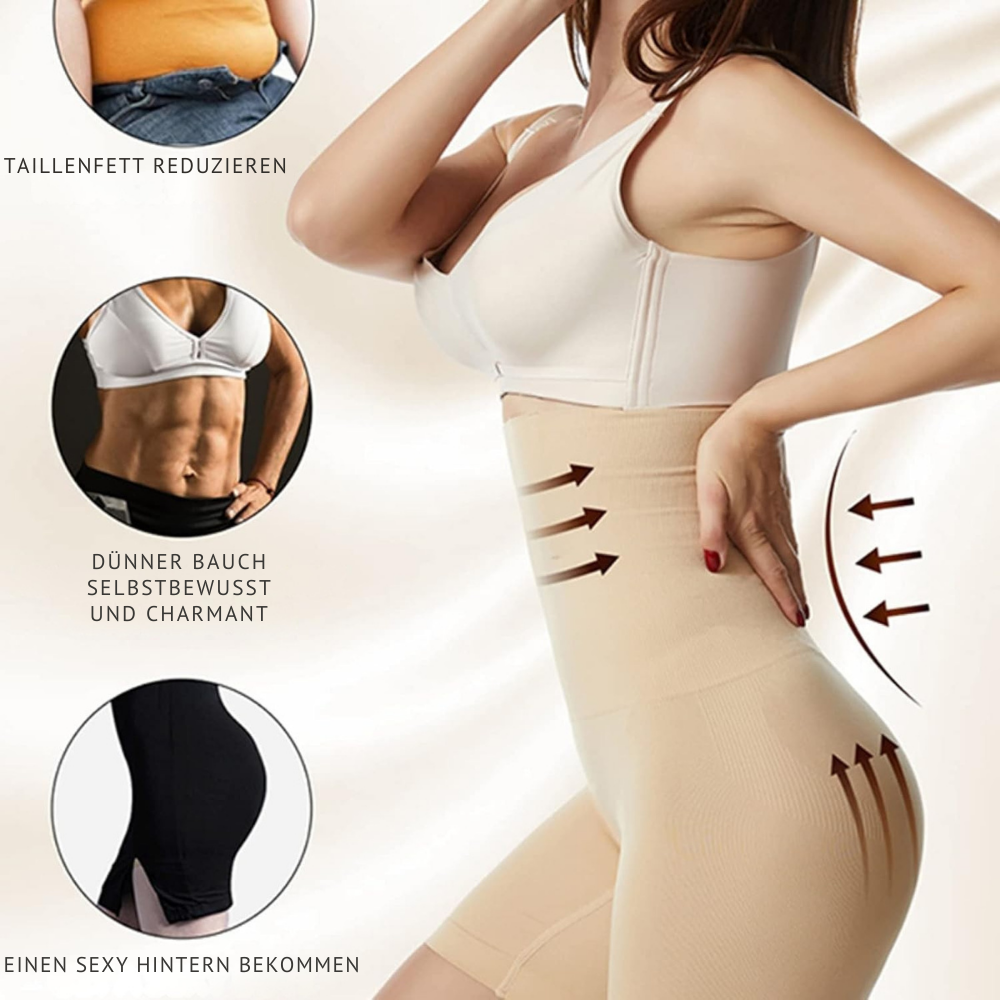Nahtlose Shapewear Damen - Hohe Taille Formwäsche Komfort