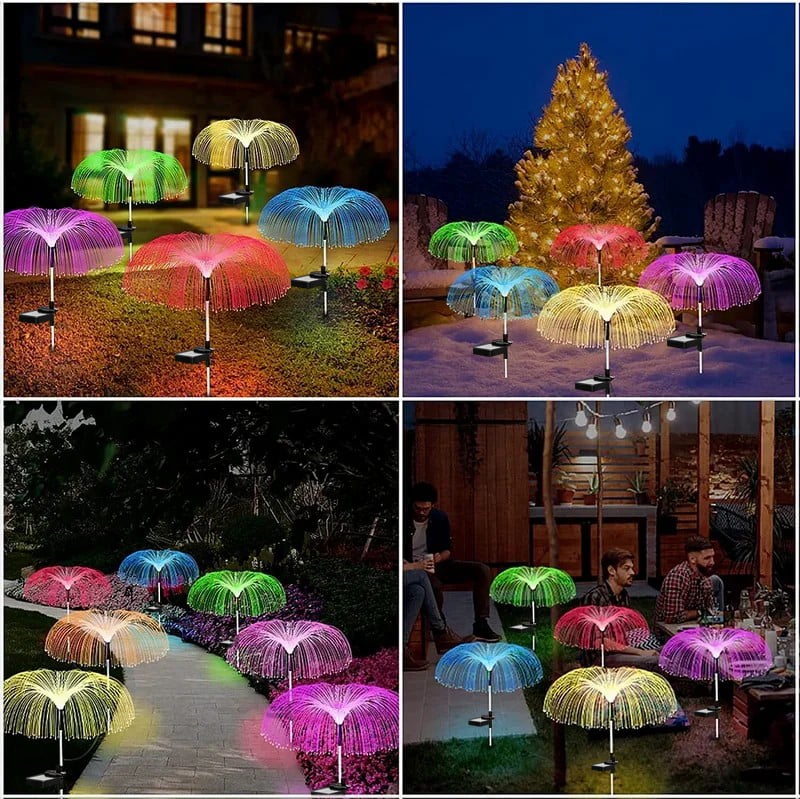 Solar Gartenleuchten Quallenform - LED Solarlampen wasserdicht