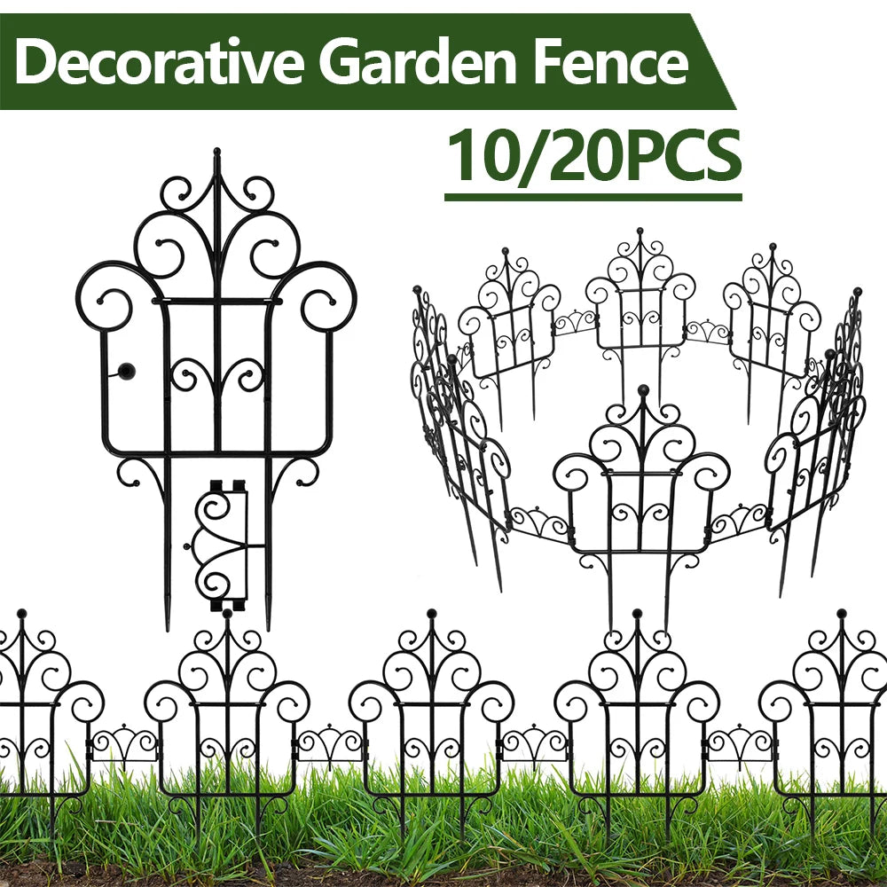Flexibler Beetzaun Kunststoff schwarz 40cm - 10er Set Gartenbegrenzung