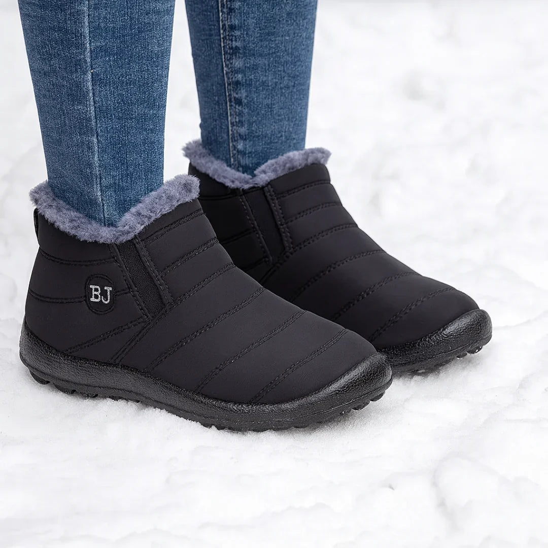 Damen Winterstiefel wasserabweisend mit Plüschfutter und Antirutschsohle