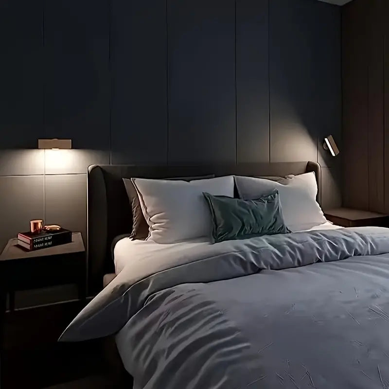 Kabellose Wandlampe mit Holzfinish – wiederaufladbar und dimmbar