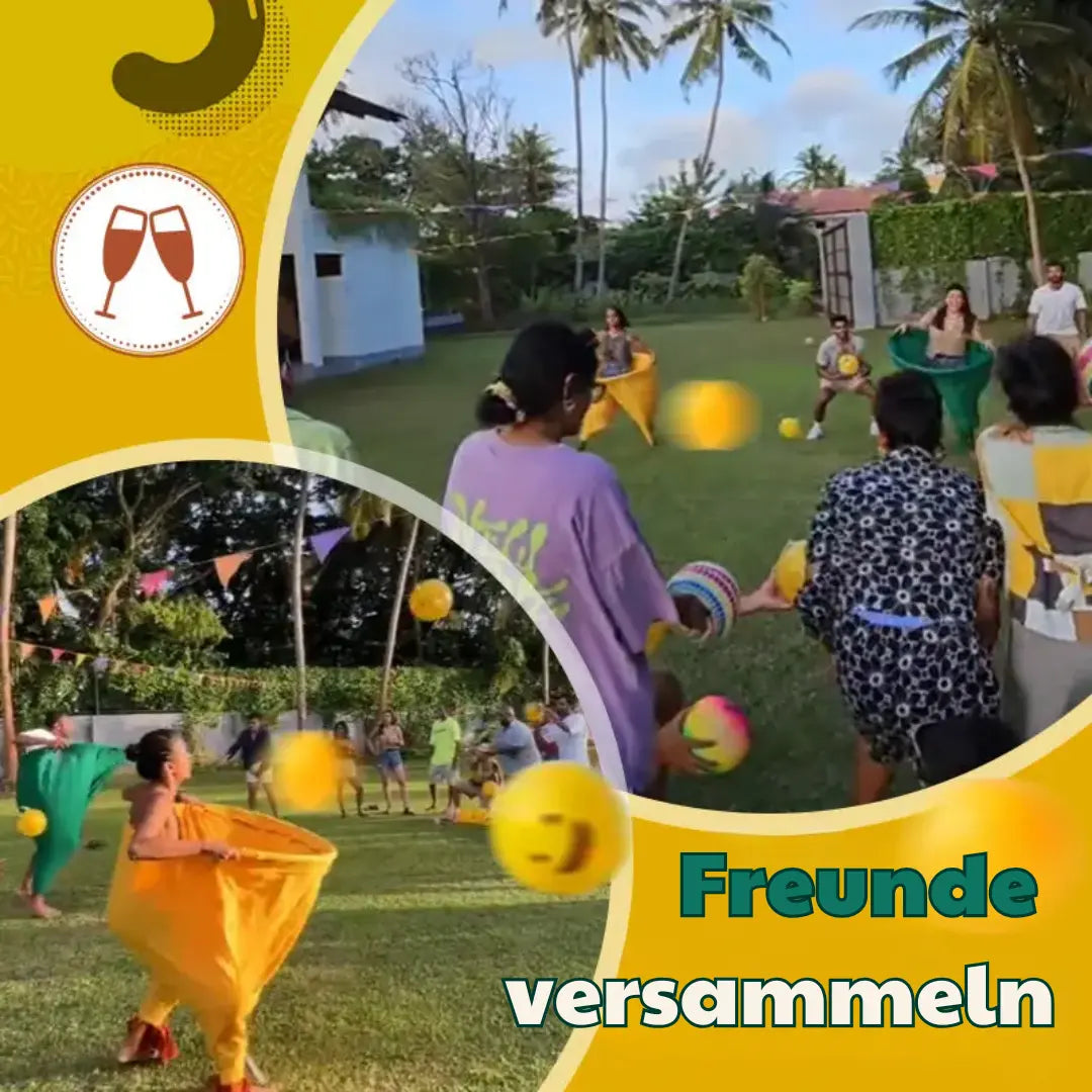Fanghosen Spiel mit Bällen - Lustiges Bewegungsspiel für Familien