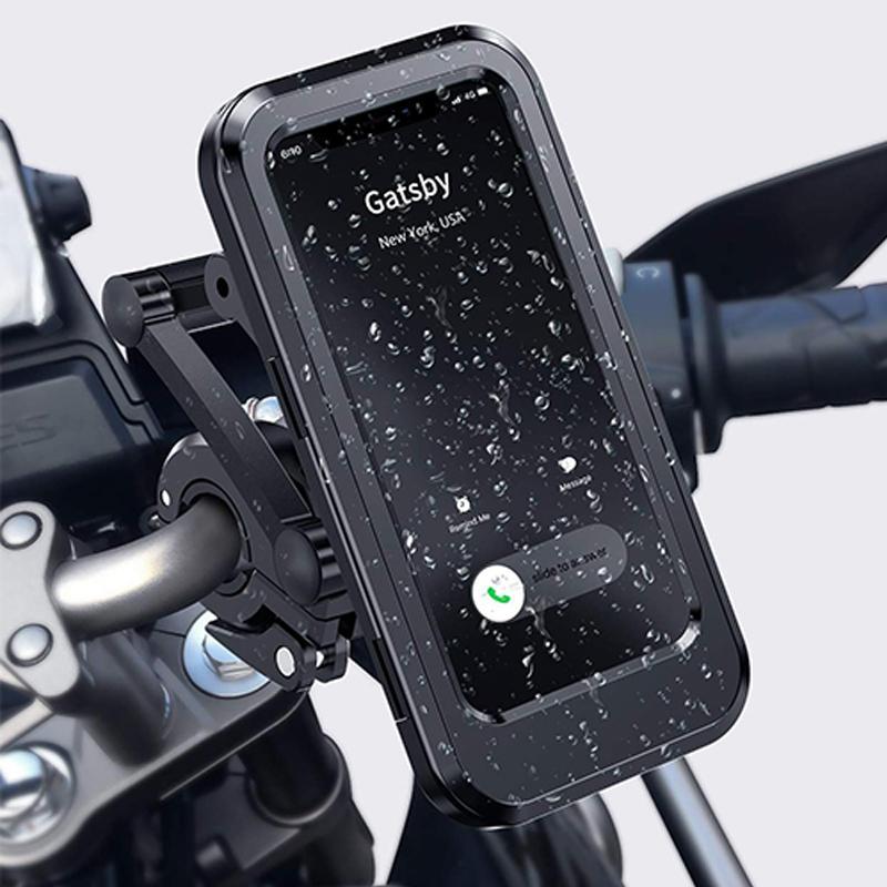 Wasserdichte Fahrrad Handyhalterung mit Kabellosem Laden 15W & Akku