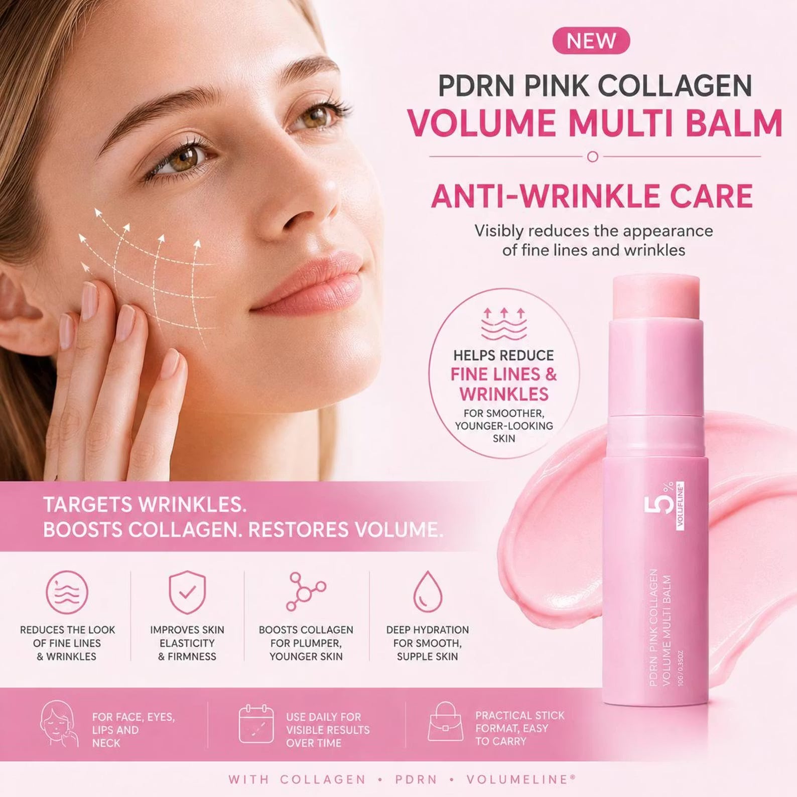 Kollagen Lippenbalsam mit Volumeneffekt & intensiver Feuchtigkeit