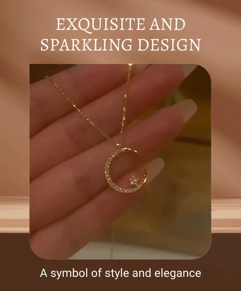 Sterne Mond Schmuck Set - Eleganter Glitzer Schmuck für Damen
