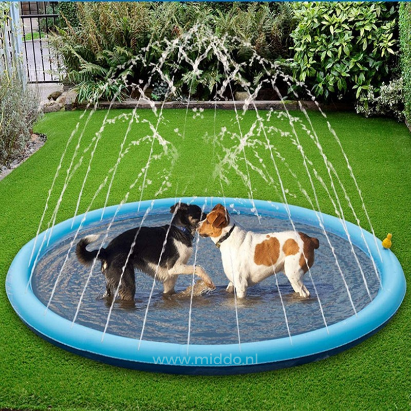 Wasserspielmatte für Garten - Sprinkler Matte für Kinder und Haustiere