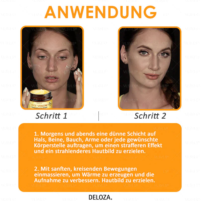 Anti-Aging-Creme mit Bienengift Peptiden und Hyaluronsäure