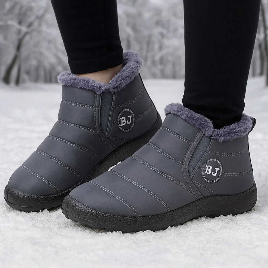 Damen Winterstiefel wasserabweisend mit Plüschfutter und Antirutschsohle