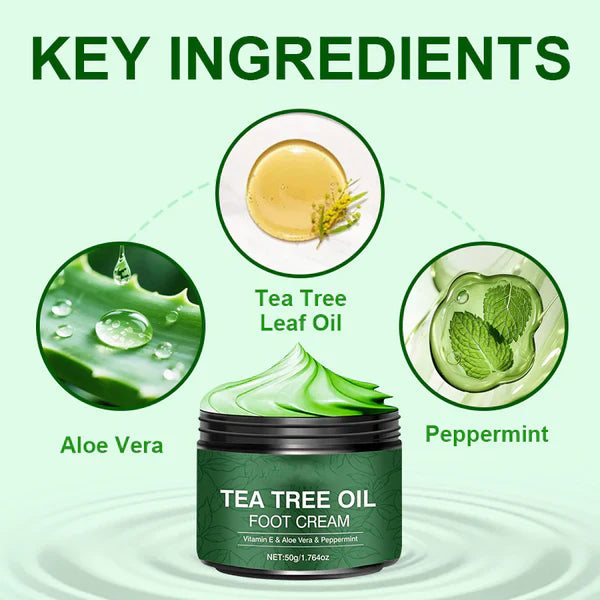 Kühlende Fußcreme mit Pfefferminze und Aloe Vera - 50g