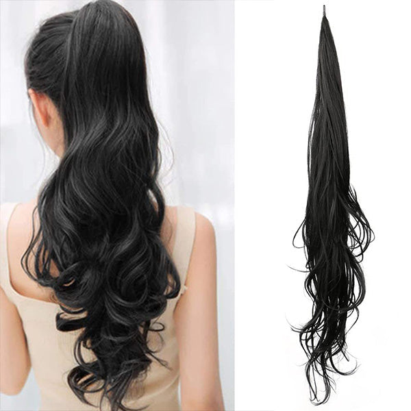 Pferdeschwanz Haarverlängerung Clip In 80cm - Kunsthaar Extensions