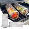 Grillkorb Edelstahl zylindrisch für Gemüse und kleine Grillgüter