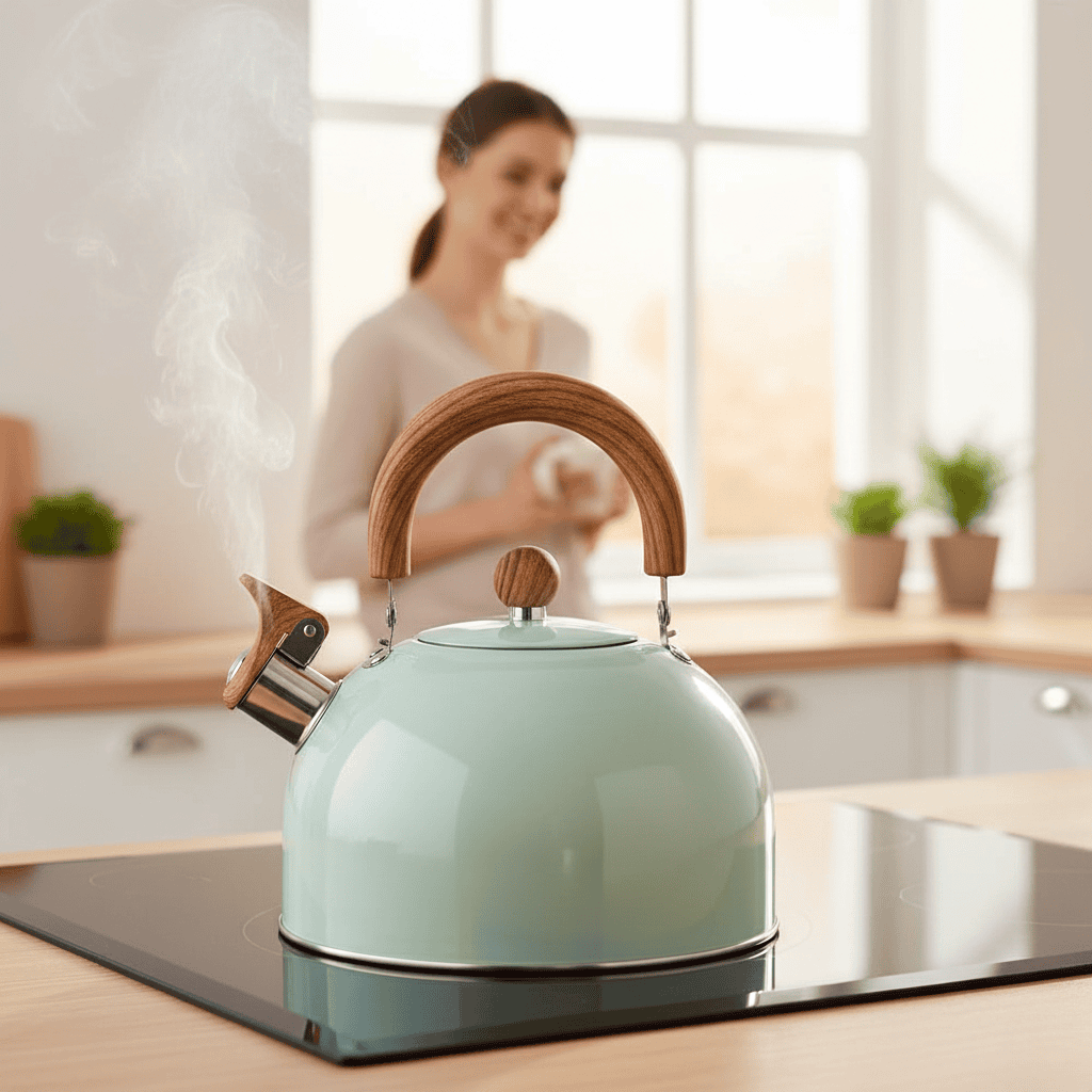 Edelstahlkessel 2,5 Liter mit Pfeifton und ergonomischem Griff