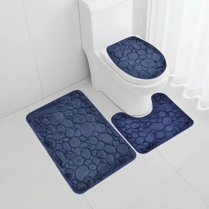Badezimmer-Matten-Set aus Mikrofaser – rutschfest und saugfähig