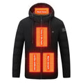 Beheizte Kapuzenjacke mit USB-Anschluss – 4 Heizzonen