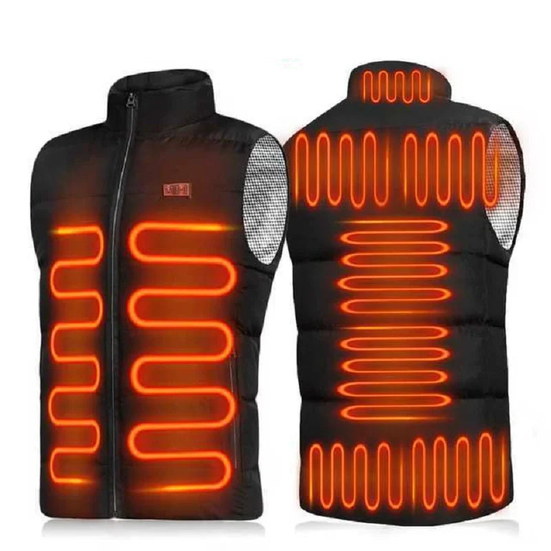 Beheizte Weste mit 9 Heizzonen – USB-betrieben, Unisex