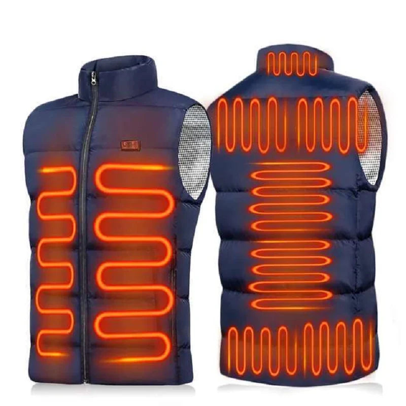 Beheizte Weste mit 9 Heizzonen – USB-betrieben, Unisex
