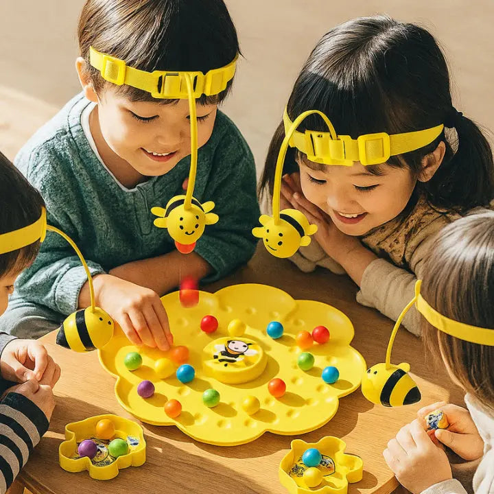 Motorik Sortierspiel mit Bienen für Kinder ab 3 Jahren
