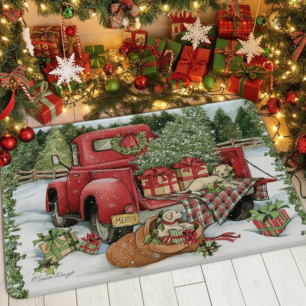 Weihnachtsfußmatte rutschfest Schmutzfang Eingang innen außen 45x75cm