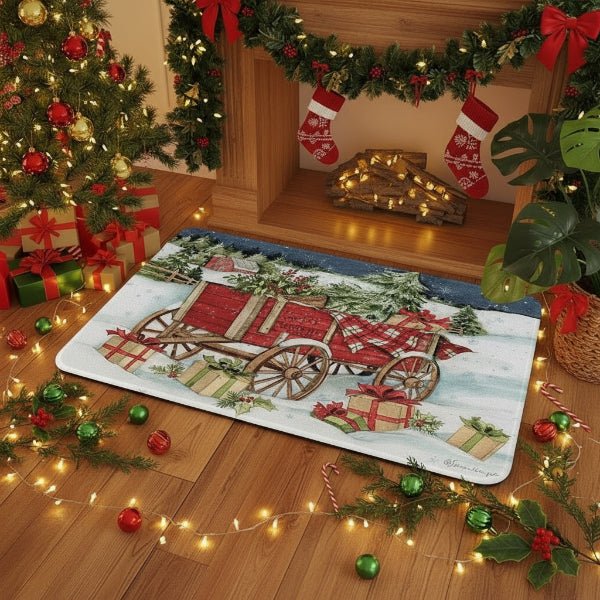 Weihnachtsfußmatte rutschfest Schmutzfang Eingang innen außen 45x75cm