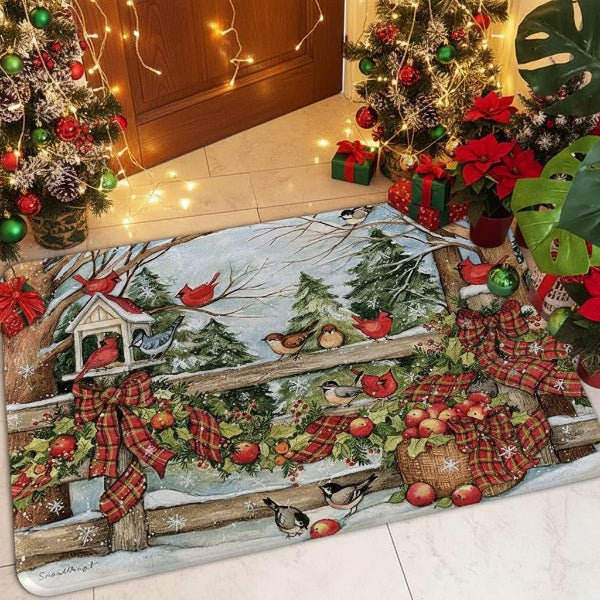 Weihnachtsfußmatte rutschfest Schmutzfang Eingang innen außen 45x75cm