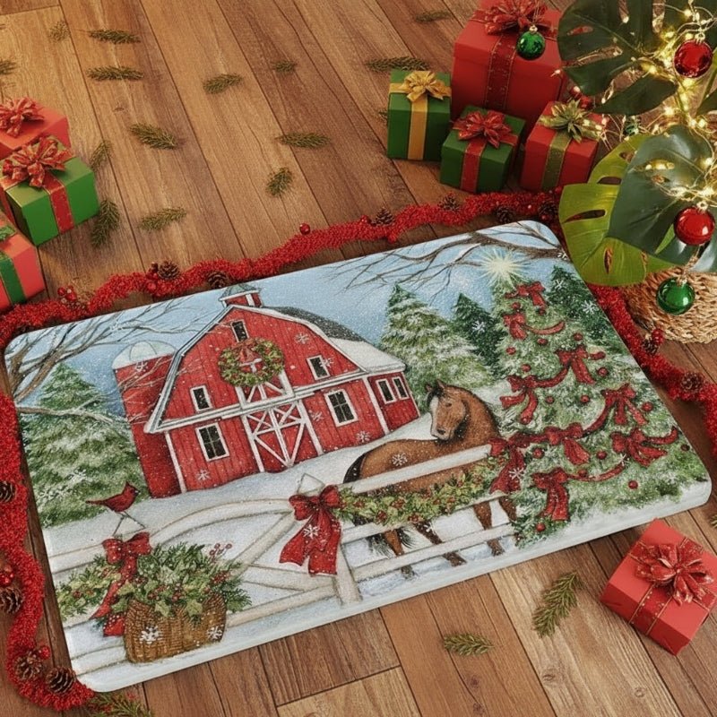 Weihnachtsfußmatte rutschfest Schmutzfang Eingang innen außen 45x75cm