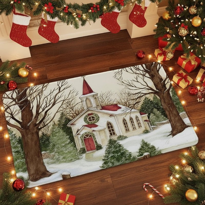 Weihnachtsfußmatte rutschfest Schmutzfang Eingang innen außen 45x75cm