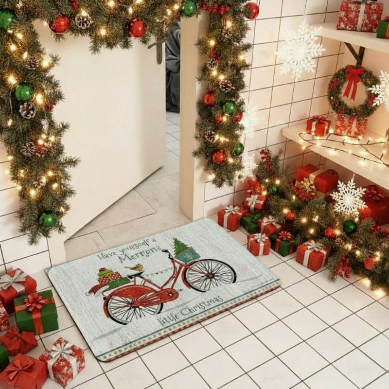 Weihnachtsfußmatte rutschfest Schmutzfang Eingang innen außen 45x75cm