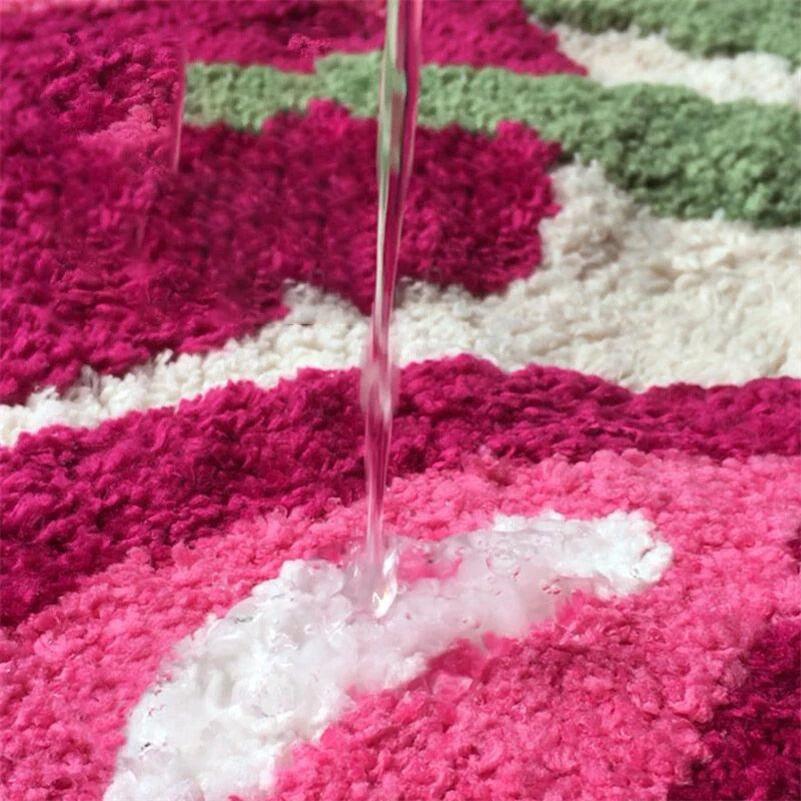 Badematte mit Kirschen-Motiv – rutschfest und weich
