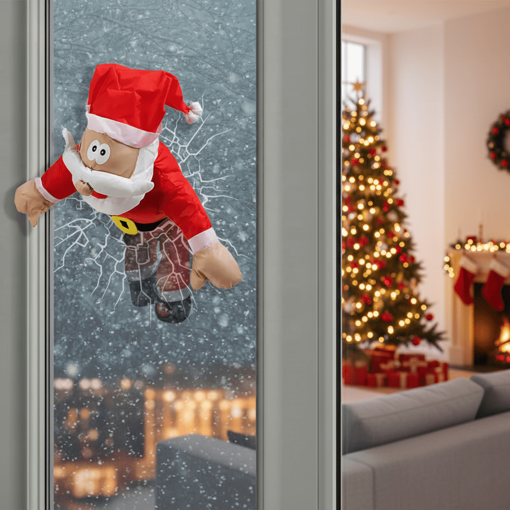 Weihnachtsfenster Deko mit LED Licht und Soundsensor batteriebetrieben