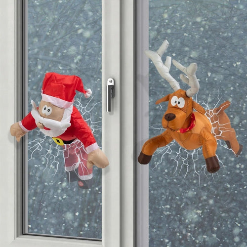 Weihnachtsfenster Deko mit LED Licht und Soundsensor batteriebetrieben