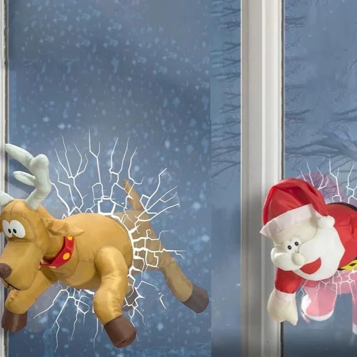 Weihnachtsfenster Deko mit LED Licht und Soundsensor batteriebetrieben