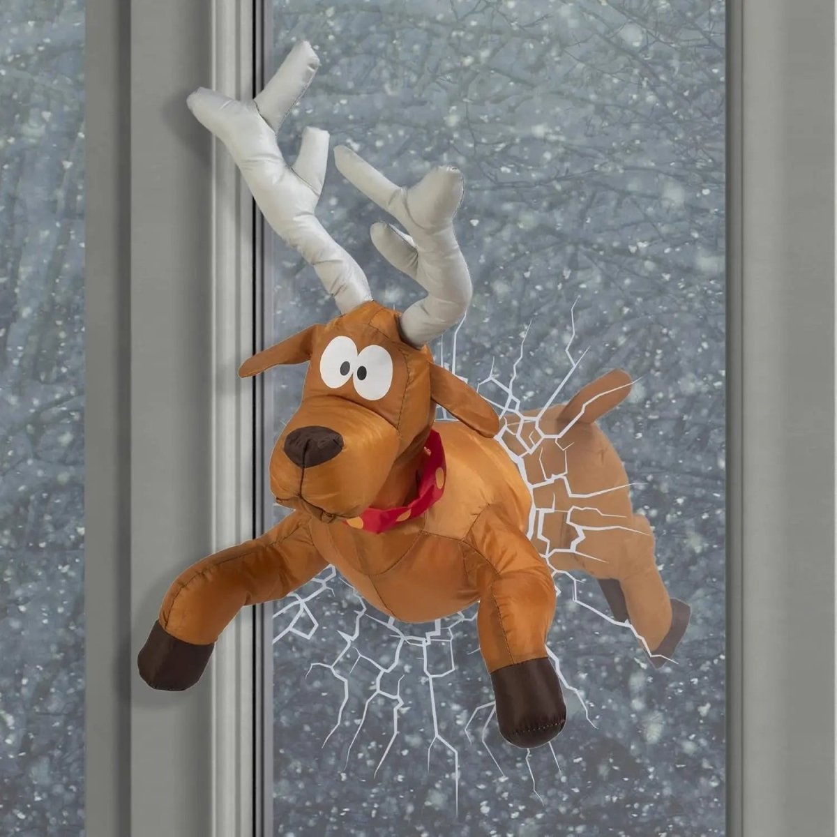 Weihnachtsfenster Deko mit LED Licht und Soundsensor batteriebetrieben