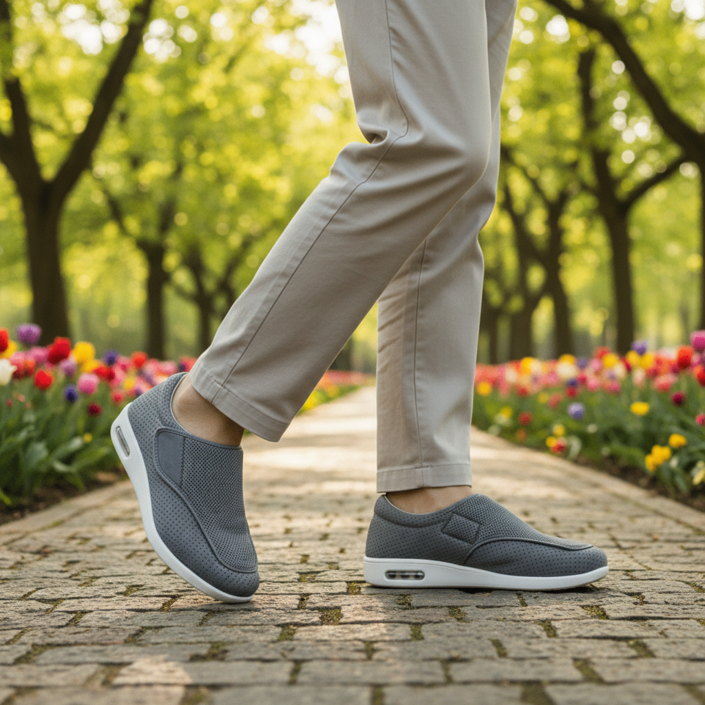 Weite Diabetiker Schuhe mit Memory Foam für geschwollene Füße