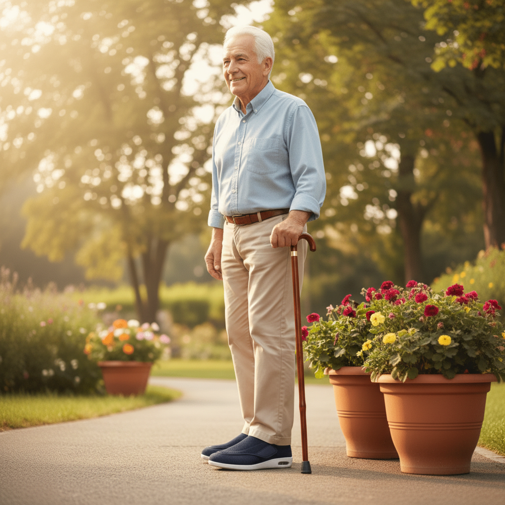 Weite Diabetiker Schuhe mit Memory Foam für geschwollene Füße
