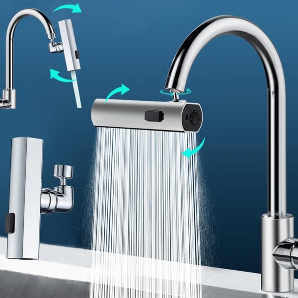 Küchenmischbatterie mit 3 Wassermodi und 360° schwenkbarem Auslauf