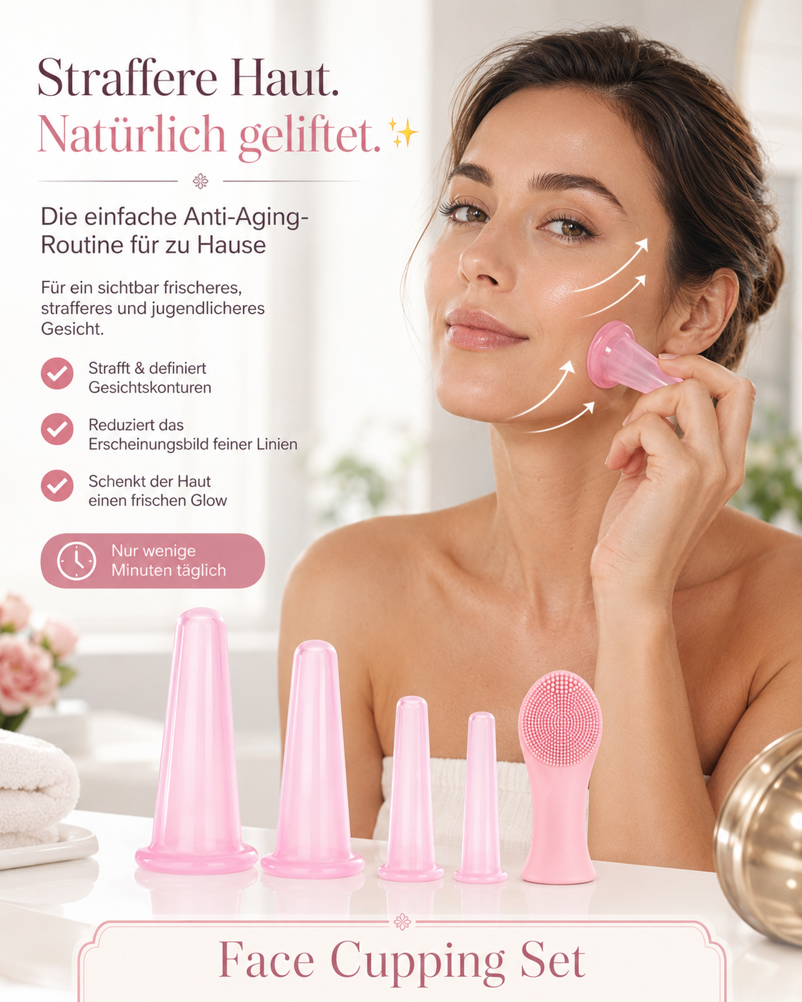 Gesichts-Cupping-Set für straffere Haut & natürlichen Glow