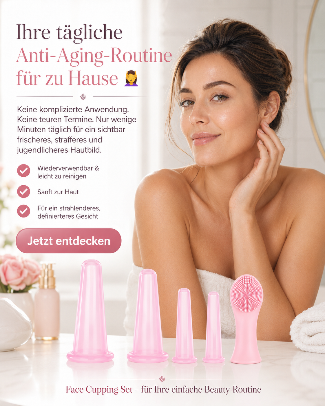 Gesichts-Cupping-Set für straffere Haut & natürlichen Glow