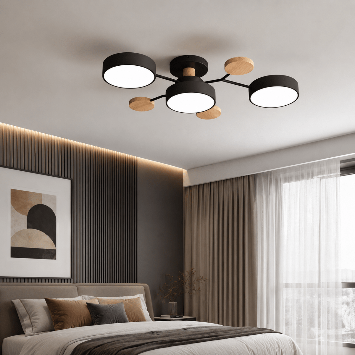 Runde LED Deckenleuchte Minimalistisch für Wohn- und Schlafzimmer