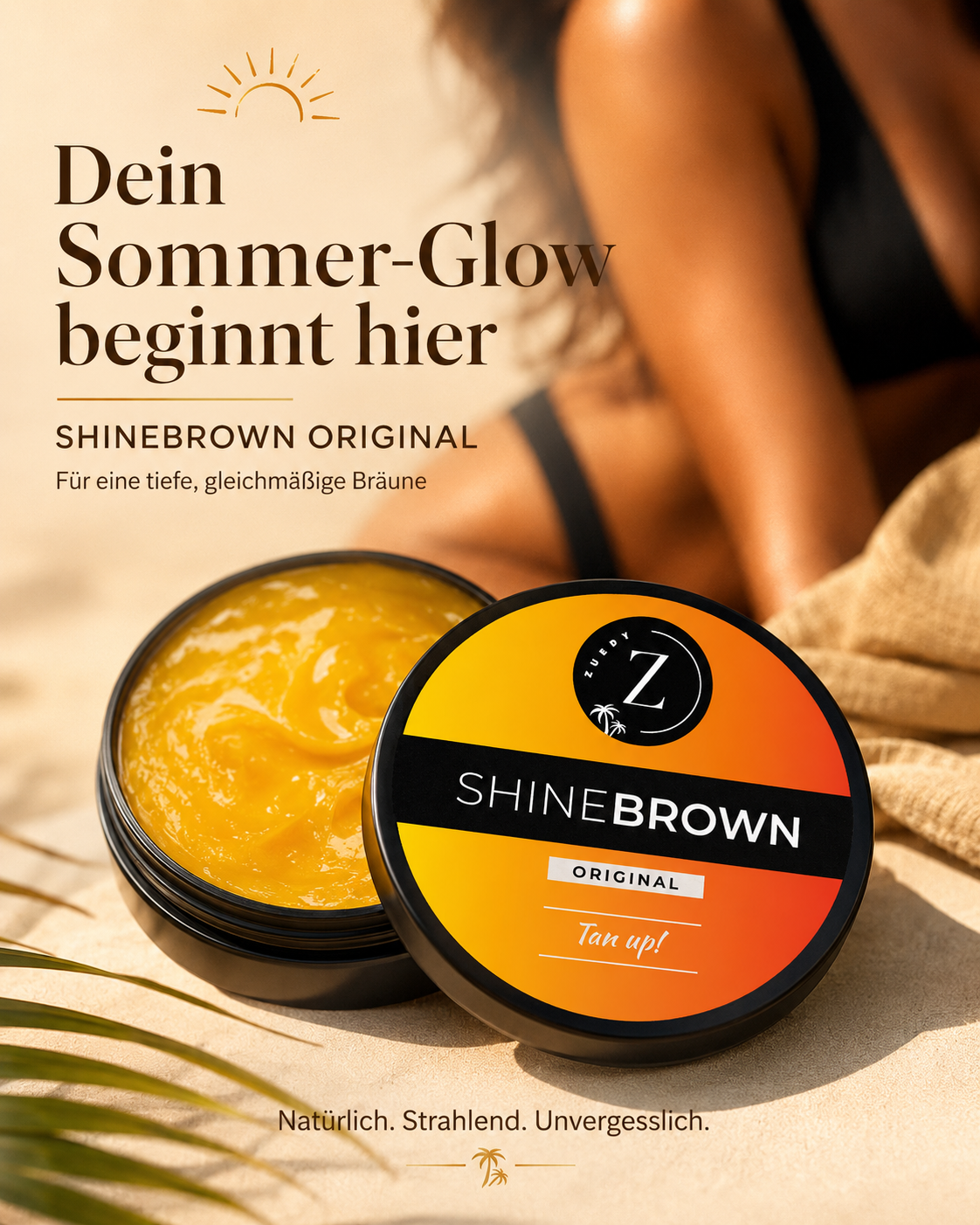 Bräunungsgel mit Karottenextrakt für Sonnenbank & Sonnenbaden – Streifenfreie