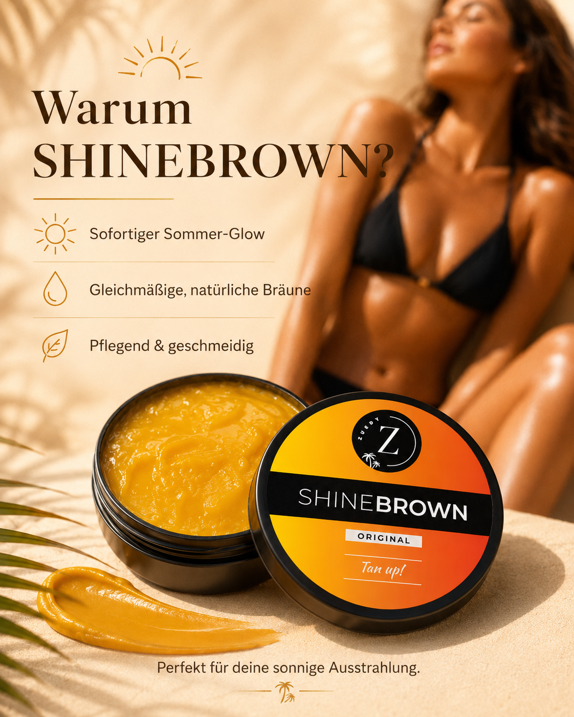 Bräunungsgel mit Karottenextrakt für Sonnenbank & Sonnenbaden – Streifenfreie