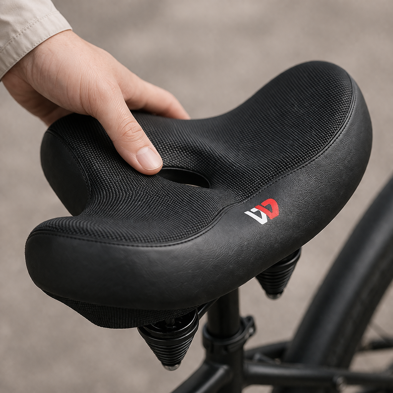 Fahrradsattel Extra Breit Ergonomisch mit Stoßdämpfung